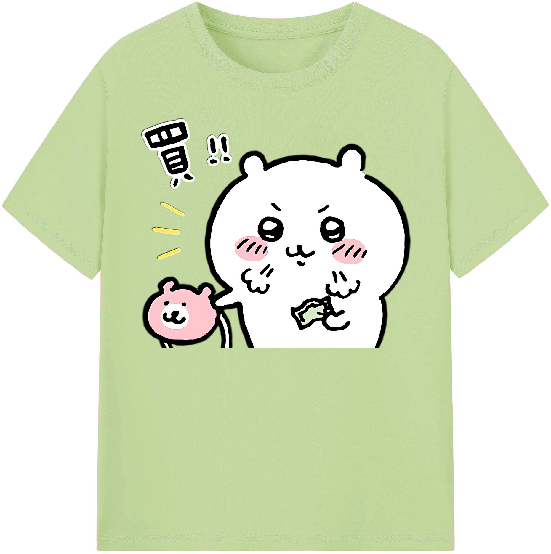 （画像用） ちいかわ ちいかわ Chii-kawa chiikawa 綿100％半袖Tシャツ（フロントプリント）